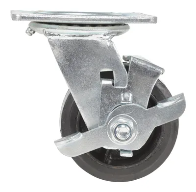 Vestil CST-VE-4X2MR-SWB Rubber Swivel With Brake Caster 3
