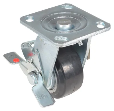 Vestil CST-VE-4X2MRA-SWB Rubber Swivel With Brake Caster 2