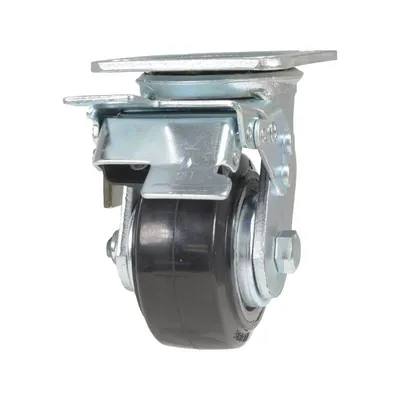 Vestil CST-VE-4X2MRA-SWTB Rubber Swivel With Total Brake Caster