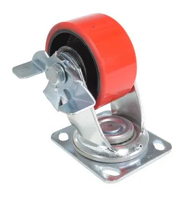 Vestil CST-VE-4X2PU-SWB Polyurethane Swivel With Brake Caster