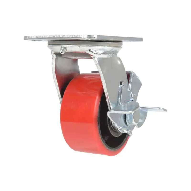 Vestil CST-VE-4X2PU-SWB Polyurethane Swivel With Brake Caster