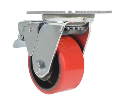 Vestil CST-VE-4X2PU-SWTB Polyurethane Swivel With Total Brake Caster