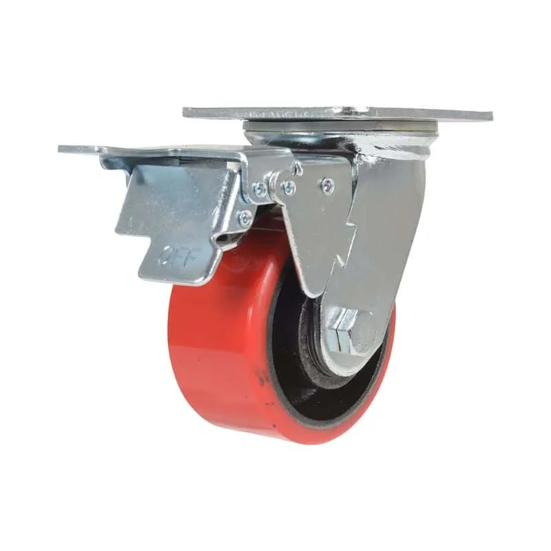 Vestil CST-VE-4X2PU-SWTB Polyurethane Swivel With Total Brake Caster
