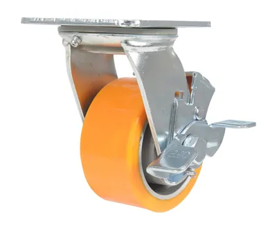 Vestil CST-VE-4X2PUA-SWB Polyurethane Swivel With Brake Caster
