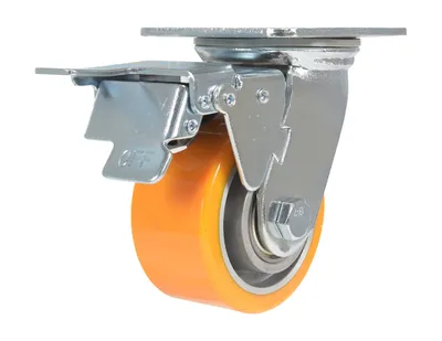 Vestil CST-VE-4X2PUA-SWTB Polyurethane Swivel With Total Brake Caster 1