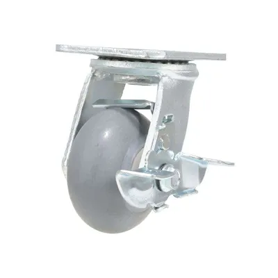 Vestil CST-VE-4X2TPR-SWB Thermoplastic Swivel With Brake Rigid Caster