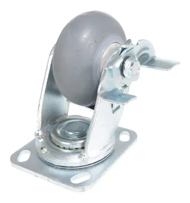 Vestil CST-VE-4X2TPR-SWB Thermoplastic Swivel With Brake Rigid Caster