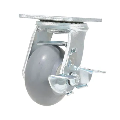 Vestil CST-VE-4X2TPR-SWB Thermoplastic Swivel With Brake Rigid Caster
