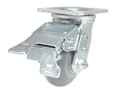 Vestil CST-VE-4X2TPR-SWTB Thermoplastic Rubber Swivel With Total Brake Caster