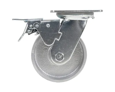 Vestil CST-VE-5X2CI-SWTB Cast IronSteel Swivel With Total Brake Caster