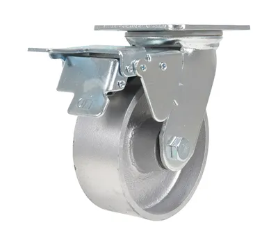 Vestil CST-VE-5X2CI-SWTB Cast Iron Steel Swivel With Total Brake Caster
