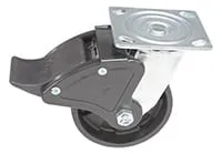 Vestil CST-VE-5X2GFN-SWTB caster wheel shown from an alternate angle