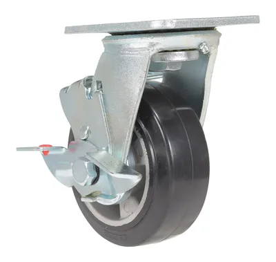 VestilCST-VE-5X2MRA-SWB Rubber Swivel With Brake Caster