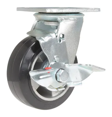 VestilCST-VE-5X2MRA-SWB Rubber Swivel With Brake Caster