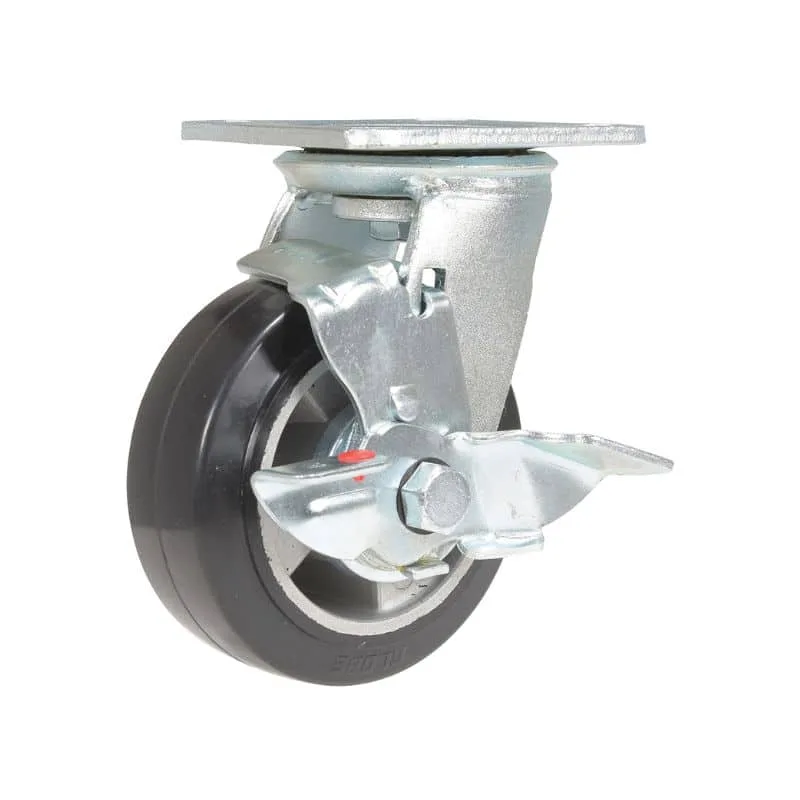 VestilCST-VE-5X2MRA-SWB Rubber Swivel With Brake Caster