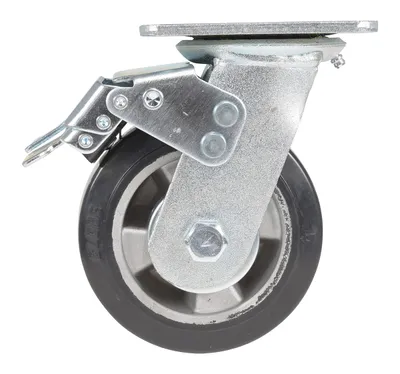 Vestil CST-VE-5X2MRA-SWTB Rubber Swivel With Total Brake Caster