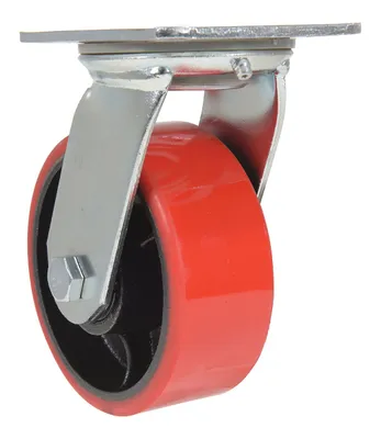 Vestil CST-VE-5X2PU-S caster wheel shown from an alternate angle