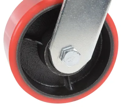 Vestil CST-VE-5X2PU-S caster wheel shown from an alternate angle
