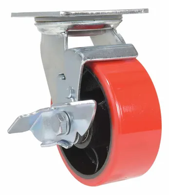 Vestil CST-VE-5X2PU-SWB caster wheel shown from an alternate angle