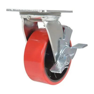 Vestil CST-VE-5X2PU-SWB Polyurethane Swivel With Brake Caster