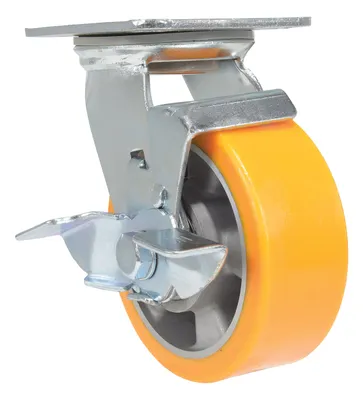 Vestil CST-VE-5X2PUA-SWB caster wheel shown from an alternate angle