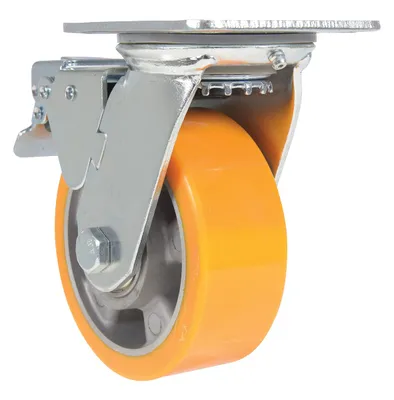 Vestil CST-VE-5X2PUA-SWTB caster wheel shown from an alternate angle