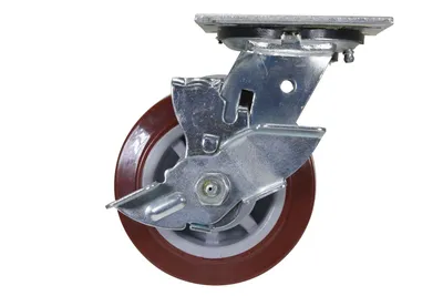 Vestil CST-VE-5X2PUP-SWB caster wheel shown from an alternate angle