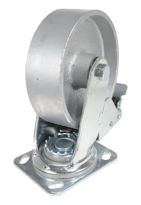 Vestil CST-VE-6X2CI-SWTB caster wheel shown from an alternate angle