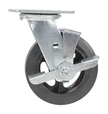Vestil CST-VE-6X2MR-SWB Rubber Swivel With Brake Caster
