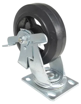 Vestil CST-VE-6X2MR-SWB Rubber Swivel With Brake Caster