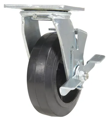 Vestil CST-VE-6X2MR-SWB Rubber Swivel With Brake Caster