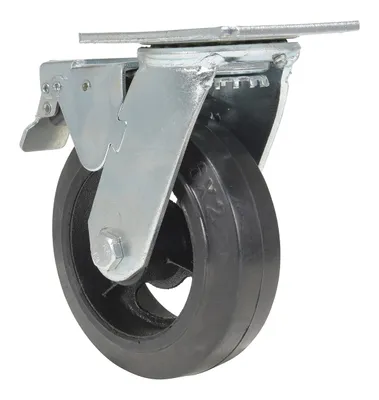 Vestil CST-VE-6X2MR-SWTB Rubber Swivel With Total Brake Caster