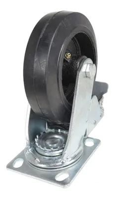 Vestil CST-VE-6X2MR-SWTB Rubber Swivel With Total Brake Caster