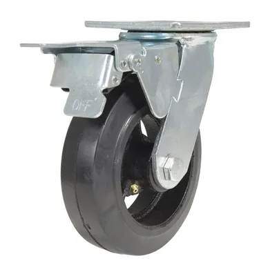 Vestil CST-VE-6X2MR-SWTB Rubber Swivel With Total Brake Caster
