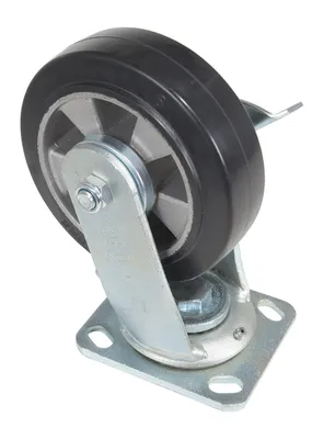 Vestil CST-VE-6X2MRA-SWB Rubber Swivel With Brake Caster