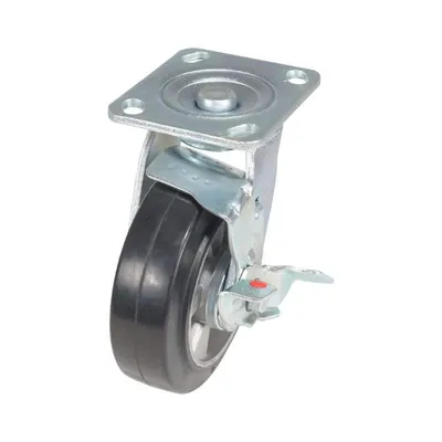 Vestil CST-VE-6X2MRA-SWB Rubber Swivel With Brake Caster