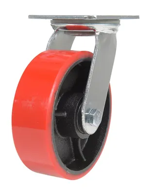 Vestil CST-VE-6X2PU-S Polyurethane Swivel Caster 1