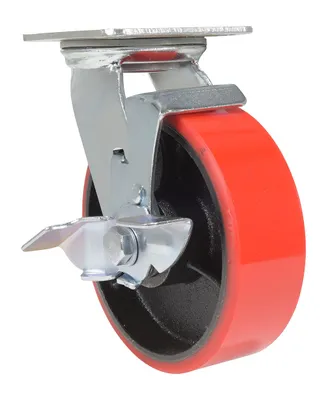 Vestil CST-VE-6X2PU-SWB Polyurethane Swivel With Brake Caster 2