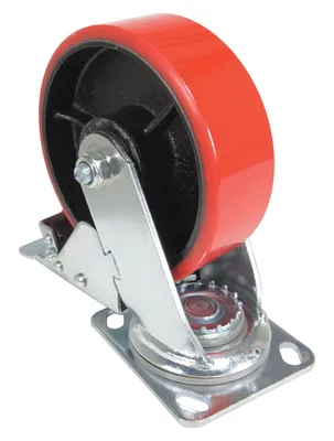 Vestil CST-VE-6X2PU-SWTB Polyurethane Swivel With Total Brake Caster 4