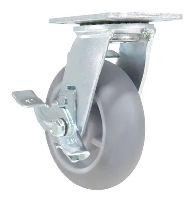 Vestil CST-VE-6X2TPR-SWB Thermoplastic Rubber Swivel With Brake Caster 2