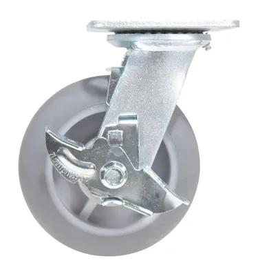 Vestil CST-VE-6X2TPR-SWB Thermoplastic Rubber Swivel With Brake Caster 3