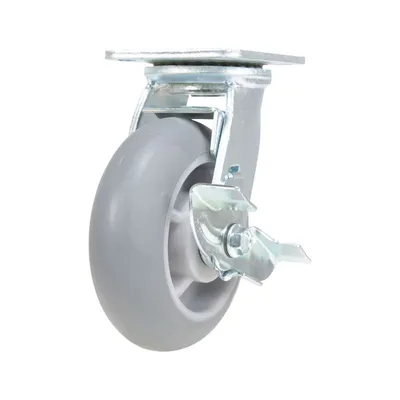 Vestil CST-VE-6X2TPR-SWB Thermoplastic Rubber Swivel With Brake Caster