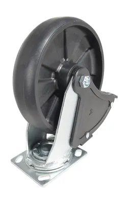 Vestil CST-VE-8X2GFN-SWTB caster wheel shown from an alternate angle