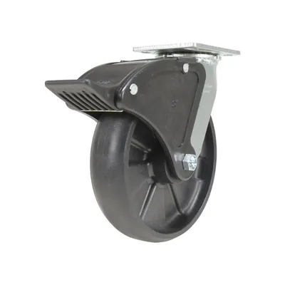 Vestil CST-VE-8X2GFN-SWTB caster wheel shown from an alternate angle