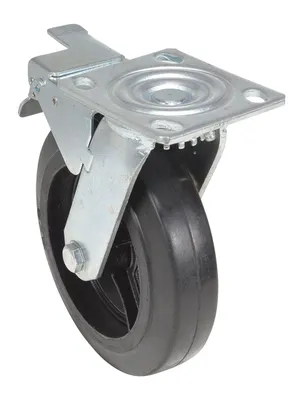 Vestil CST-VE-8X2MR-SWTB caster wheel shown from an alternate angle