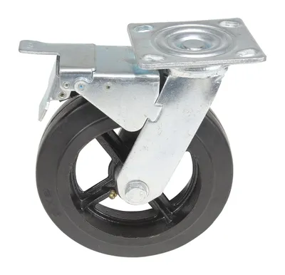 Vestil CST-VE-8X2MR-SWTB caster wheel shown from an alternate angle