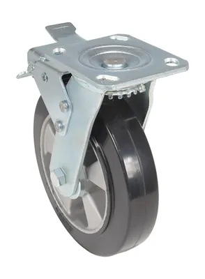 Vestil CST-VE-8X2MRA-SWTB caster wheel shown from an alternate angle