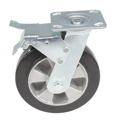 Vestil CST-VE-8X2MRA-SWTB caster wheel shown from an alternate angle