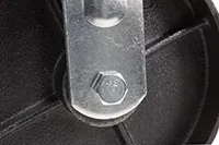 Vestil CST-VE-8X2PU-R caster wheel shown from an alternate angle