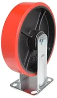 Vestil CST-VE-8X2PU-R caster wheel shown from an alternate angle